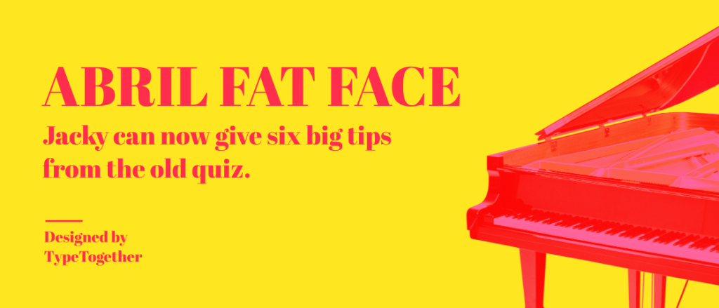 Abril Fat Face Font Display