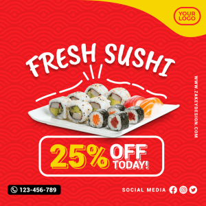 Sushi Food Promotion zakeydesign.com