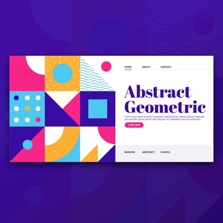 Abstract Geometric Web UI Design