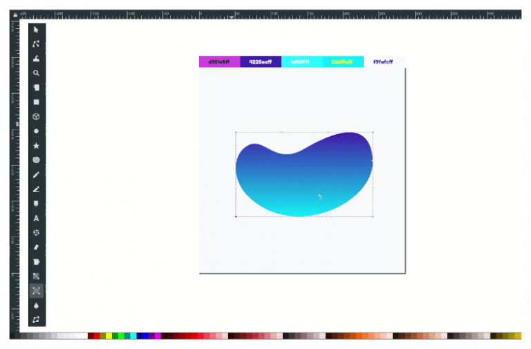 inkscape gradient on a path